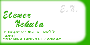 elemer nekula business card